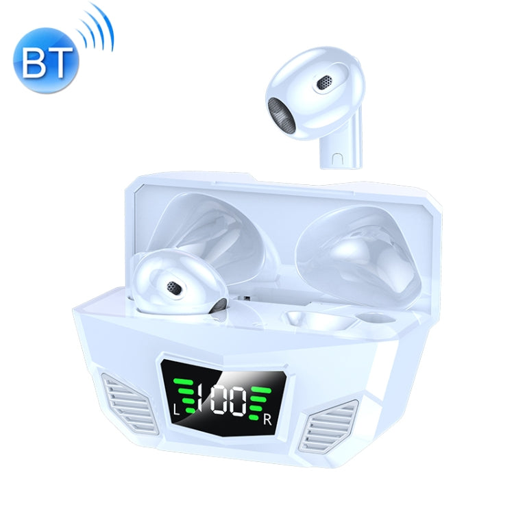 SEMI-IN-ORA M33 IPX5 Casque Bluetooth à réduction intelligente du bruit avec compartiment de charge (Blanc)