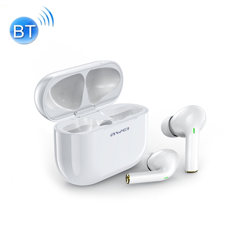 awei T29 Bluetooth V5.0 True Casque de sport sans fil avec étui de chargement (Blanc)