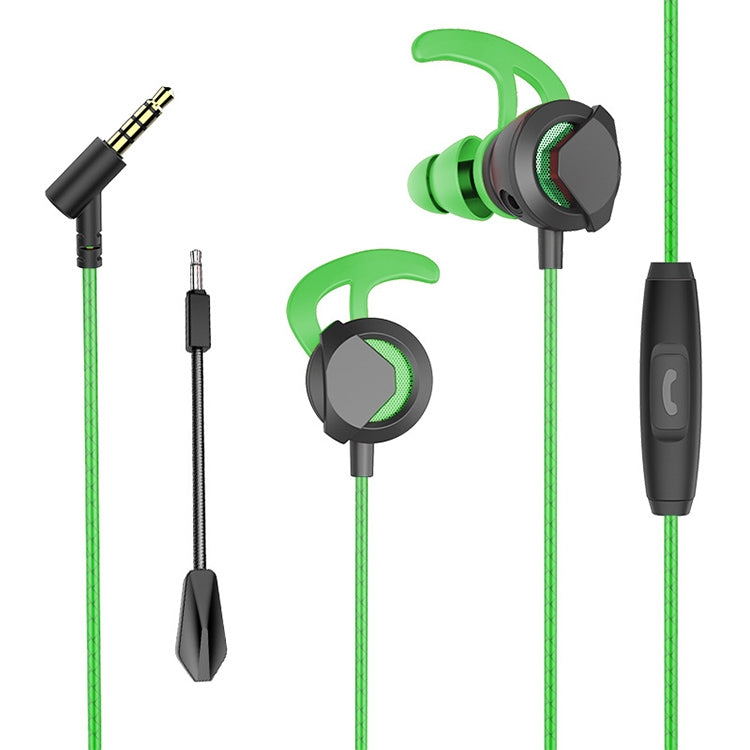 G1 1.2m Wired In Ear 3.5mm Interface Stereo Headset Video Game Mobile Gaming Headset with Mic Impulse Version Packaging
