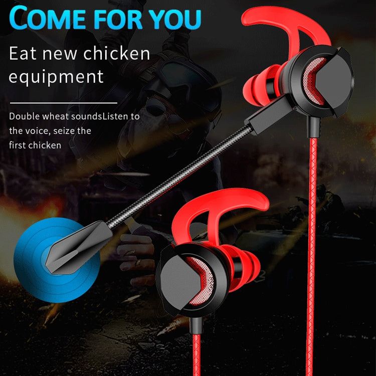 G1 1.2m Wired In Ear 3.5mm Interface Stereo Headset Video Game Mobile Gaming Headset with Mic Impulse Version Packaging