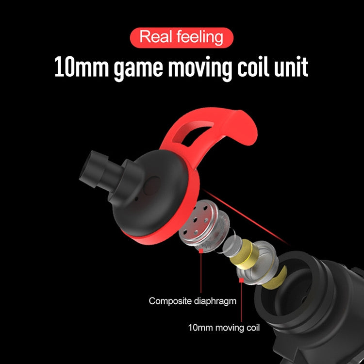 G6 filaire dans l'oreille 3,5 mm interface casque stéréo HIFI filaire contrôlé jeu vidéo casque de jeu mobile avec micro (vert)