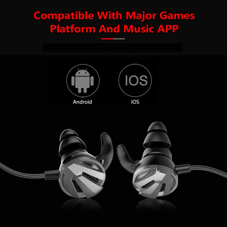 G12 1.2m Wired In-Ear 3.5mm Interface Stereo Wired Controlled + Detachable HIFI Headphones Video Game Mobile Gaming Headset with Mic (Silver)