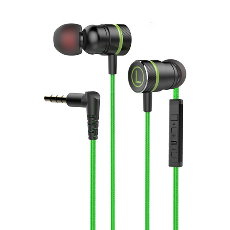 G21 1.2m Wired In Ear 3.5mm Stereo Interface Wired Controlled HIFI Headphones Video Game Mobile Gaming Headset with Mic (Green)
