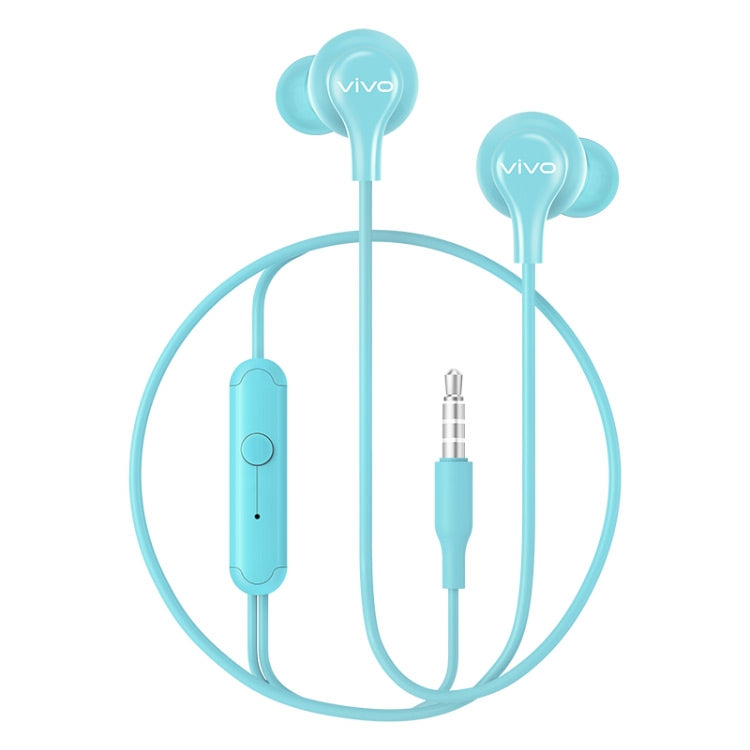 Original Vivo HP2033 6020005 3.5mm Interface In-Ear Wire Control Earphone with Microphone (Blue)