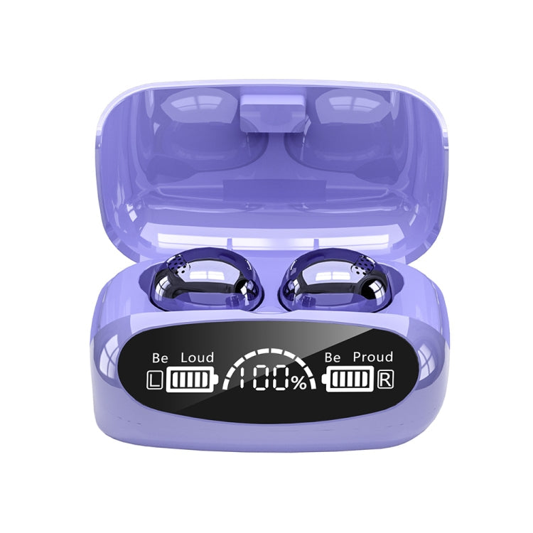 M32 IPX7 Galvanoplastie Miroir Bluetooth Casque avec affichage LED et Smart Touch (Violet)