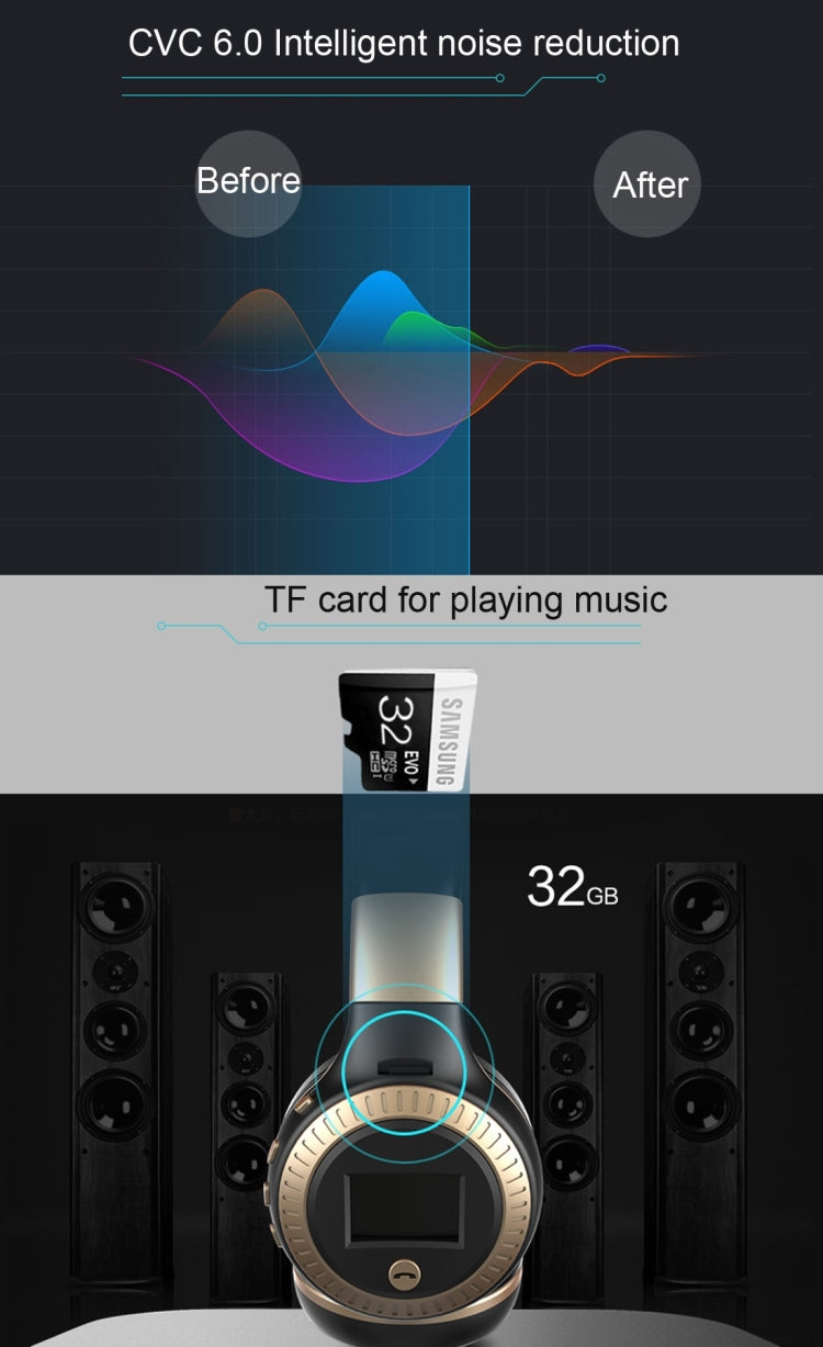 Auriculares de música Stereo Bluetooth de Zealot B19 con Pantalla para iPhone Galaxy Huawei Xiaomi LG HTC y otros Teléfonos Inteligentes (Plata)