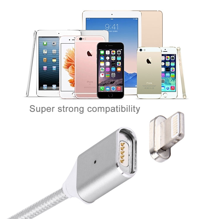 1M Weave Style 2.4A 8 Pin to USB Sync Sync Cable Smart Metal Magnetism Cable (Or)