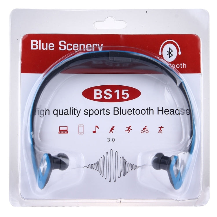 BS15 Life Waterproof Sweatproof Stereo Wireless Sports Bluetooth Earphone In-Ear Earphone Headset For Smartphones &amp; iPad &amp; Laptops &amp; Notebooks &amp; MP3 or Other Bluetooth Audio Devices (Blue)