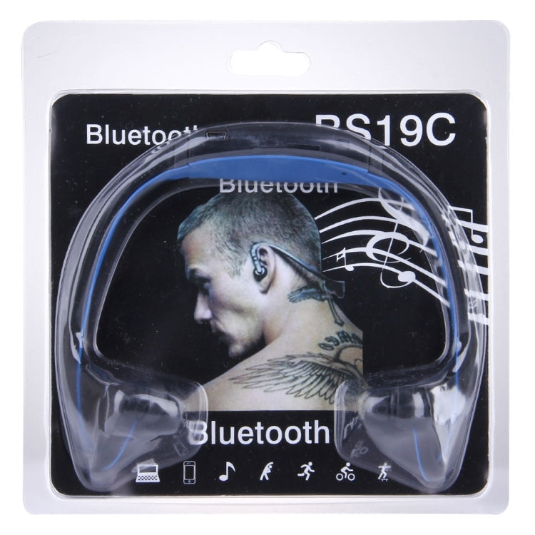 BS19C Life impermeable Stereo Inalámbrico Deportivo Bluetooth Auriculares internos con ranura para Tarjeta Micro SD y manos libres Para Teléfonos Inteligentes y iPad u otros dispositivos de Audio Bluetooth (Azul oscuro)