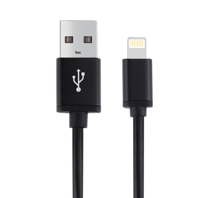 1M 3A 8 Pin auf USB Datensynchronisations-Ladekabel für iPhone iPad Durchmesser: 4 cm (Schwarz)