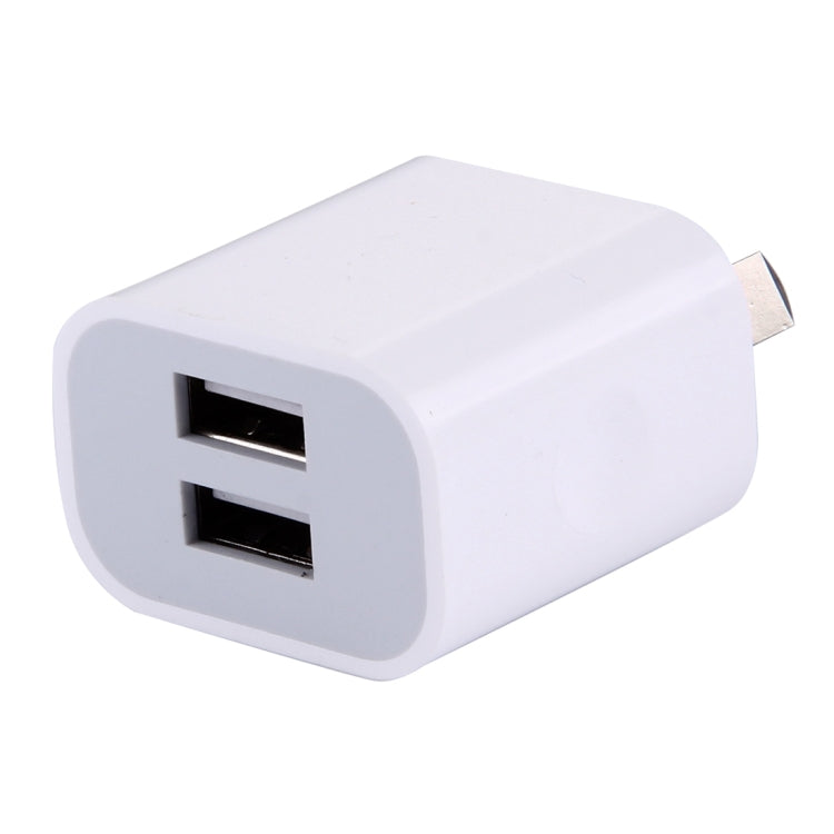 5V 2A Alta compatibilidad 2 Puertos USB Cargador Au Plug (Blanco)