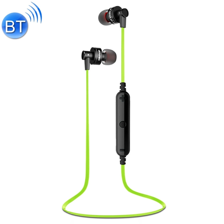 Awei A900BL Écouteurs Stéréo Bluetooth Sport Sans Fil avec Commande Filaire + Prise en Charge MIC Appel Mains Libres (Vert)
