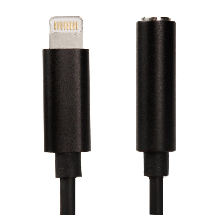 Adaptador de Audio de 8 Pines a 3.5 mm longitud: aproximadamente 12 cm compatible con iOS 13.1 o superior (Negro)