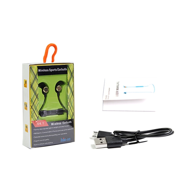 In-88 KIN-88 Wire Control Bluetooth Headset with Microphone (Black)