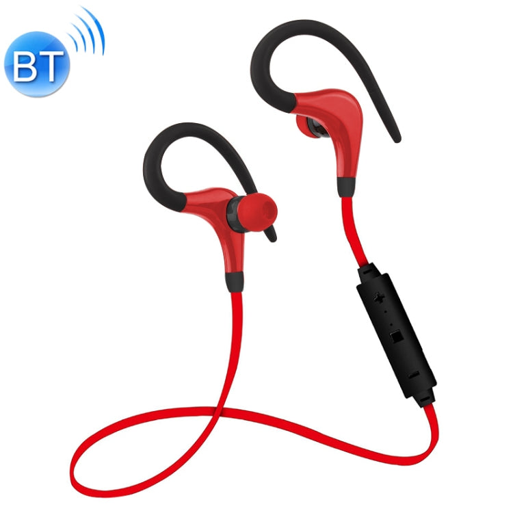 BT-1 Wireless Bluetooth In-Ear Sports Headphones with Microphones for Smartphone Built-in Bluetooth wireless transmission Transmission distance: within 10m (Red)