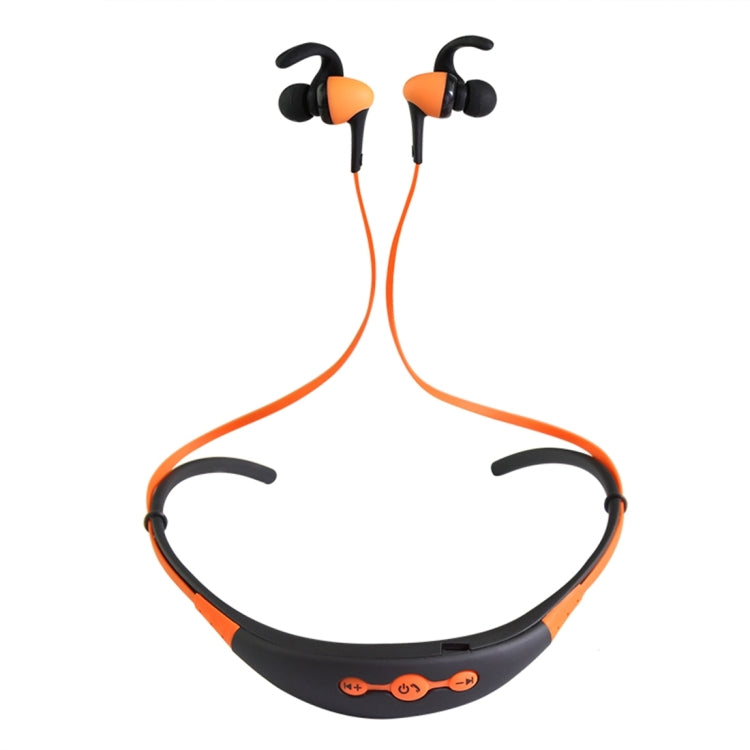 BT-54 Wireless Bluetooth Headphones with Neckband and In-Ear Cable Control for iPad iPhone Galaxy Huawei Xiaomi LG HTC and other Smart Phones (Orange)