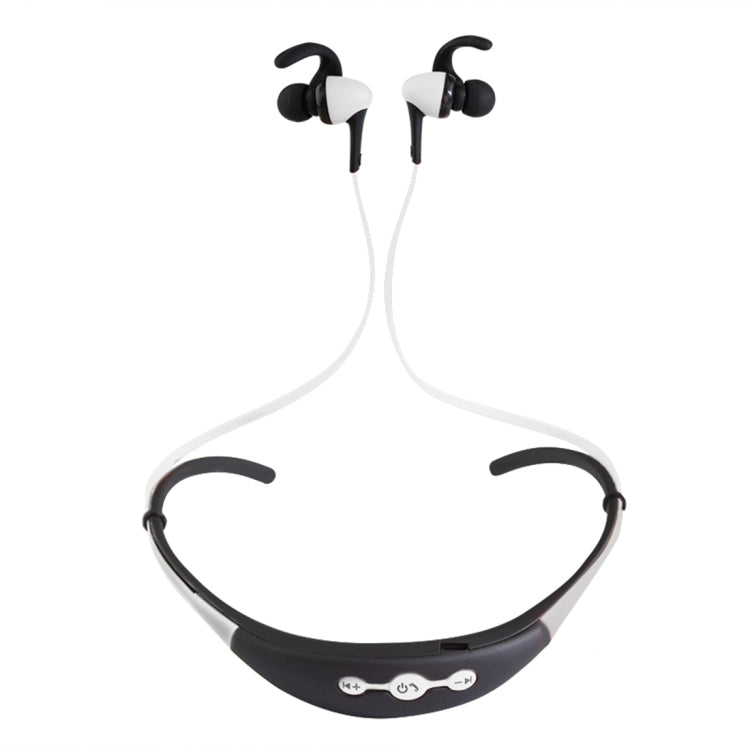 BT-54 Wireless Bluetooth Neckband Headphones with In-Ear Wired Control with Mic and Earhook for iPad iPhone Galaxy Huawei Xiaomi LG HTC and other Smart Phones (White)