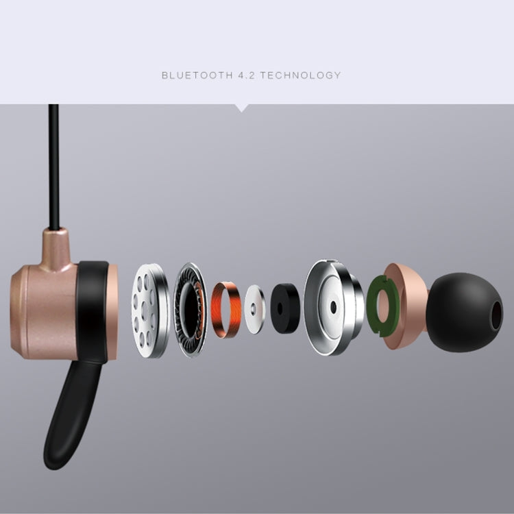 BT-KDK58 Auriculares Inalámbricos Bluetooth Deportivos de succión Magnética con Control de Cable en la Oreja con Micrófono compatible con llamadas manos libres Para iPad iPhone Galaxy Huawei Xiaomi LG HTC y otros Teléfonos Inteligentes (Negro)