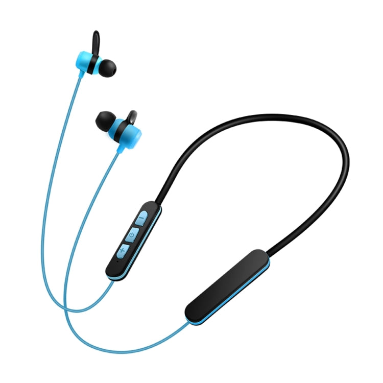 BT-KDK58 Wireless Bluetooth Sports Headphones Magnetic Suction Wired Control In-Ear Headphones with Mic Support Hands-Free Calls For iPad iPhone Galaxy Huawei Xiaomi LG HTC and other Smart Phones (Blue)
