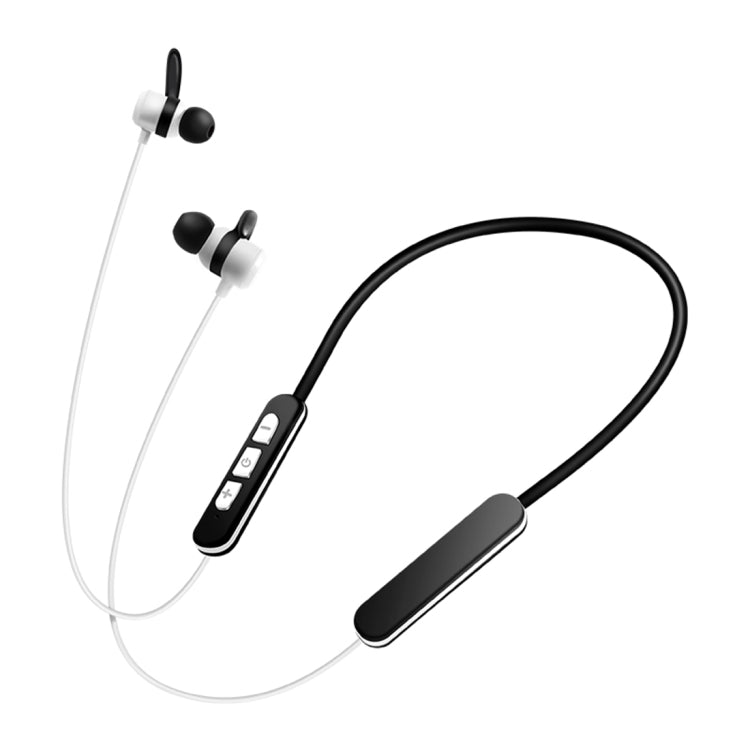 BT-KDK58 Wireless Bluetooth Sports Headphones Magnetic Suction Wired Control In-Ear Headphones with Mic Support Hands-Free Calls For iPad iPhone Galaxy Huawei Xiaomi LG HTC and other Smart Phones (White)