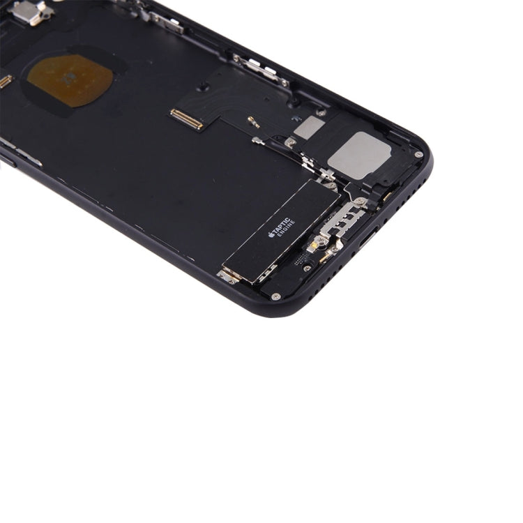Assemblage de couvercle arrière de batterie avec plateau de carte pour iPhone 7 (noir de jais)