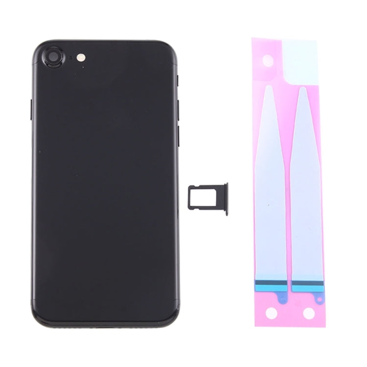 Assemblage de couvercle arrière de batterie avec plateau de carte pour iPhone 7 (noir de jais)