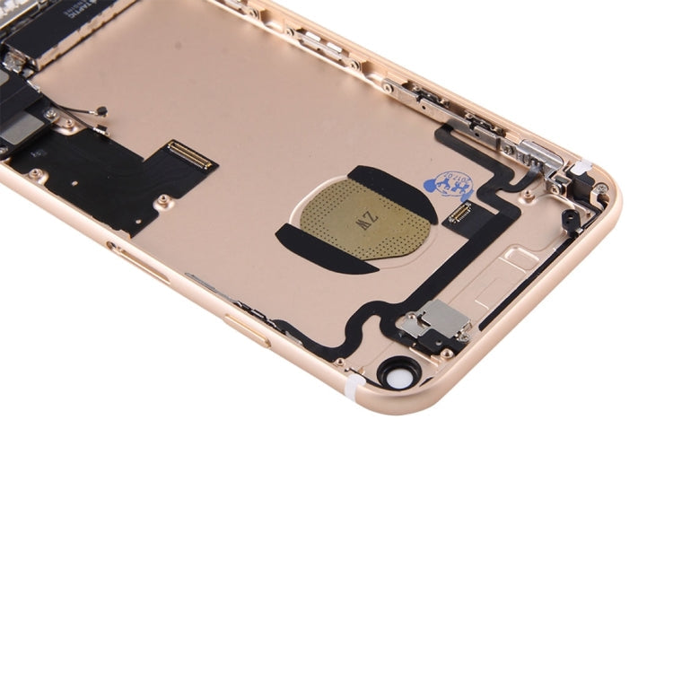 Assemblage de couvercle arrière de batterie avec plateau de carte pour iPhone 7 (or)