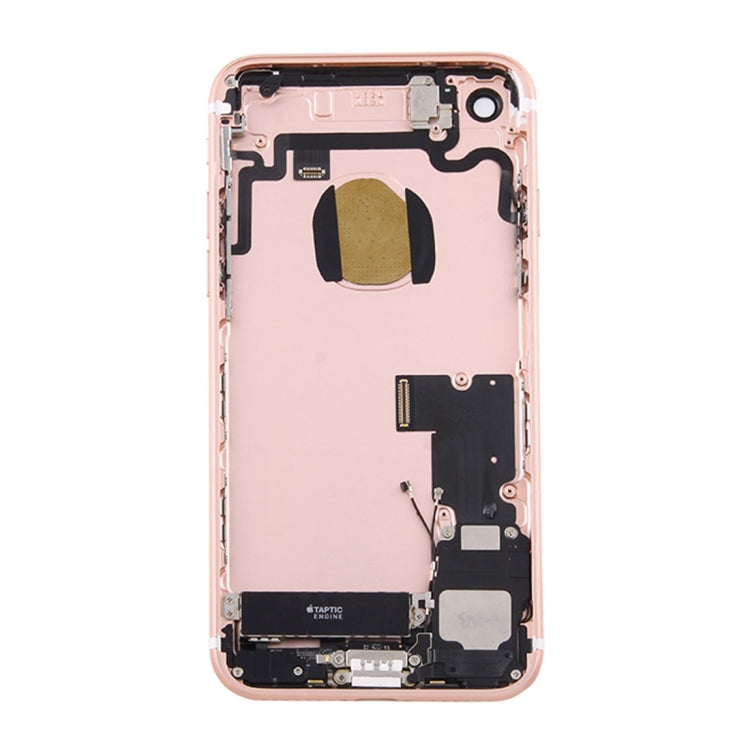 Battery Back Cover Assembly with Card Tray for iPhone 7 (Rose Gold)