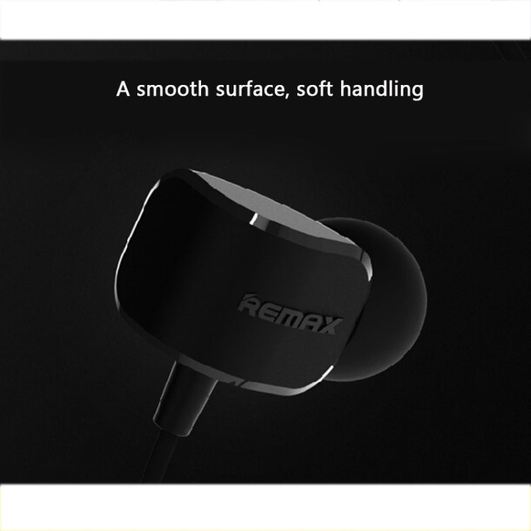 Remax RM-502 - Auriculares Deportivos con codo de 3.5 mm con Cable y graves pesados en la Oreja con Micrófono (Negro)