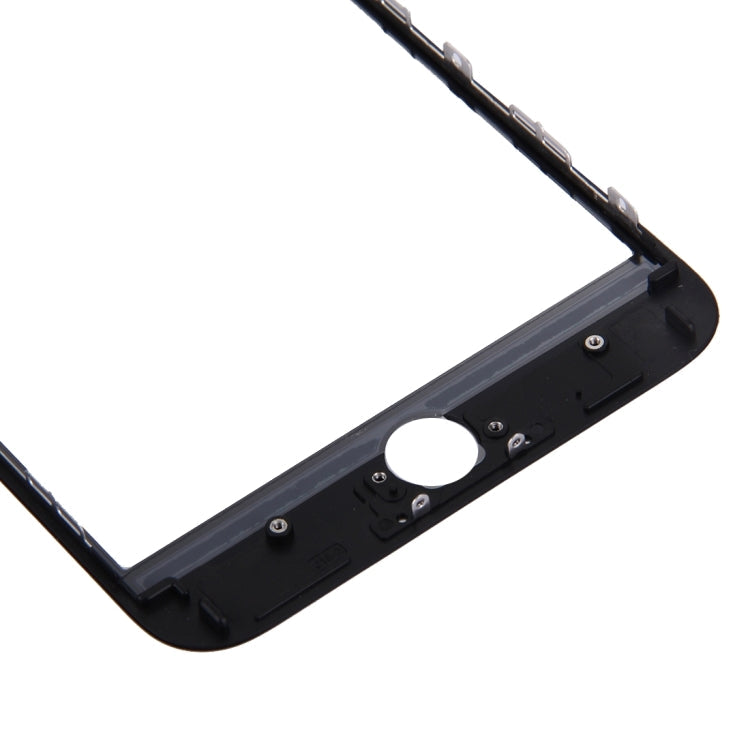 2 en 1 pour iPhone 7 Plus (lentille extérieure en verre d'écran avant d'origine + cadre d'origine) (noir)