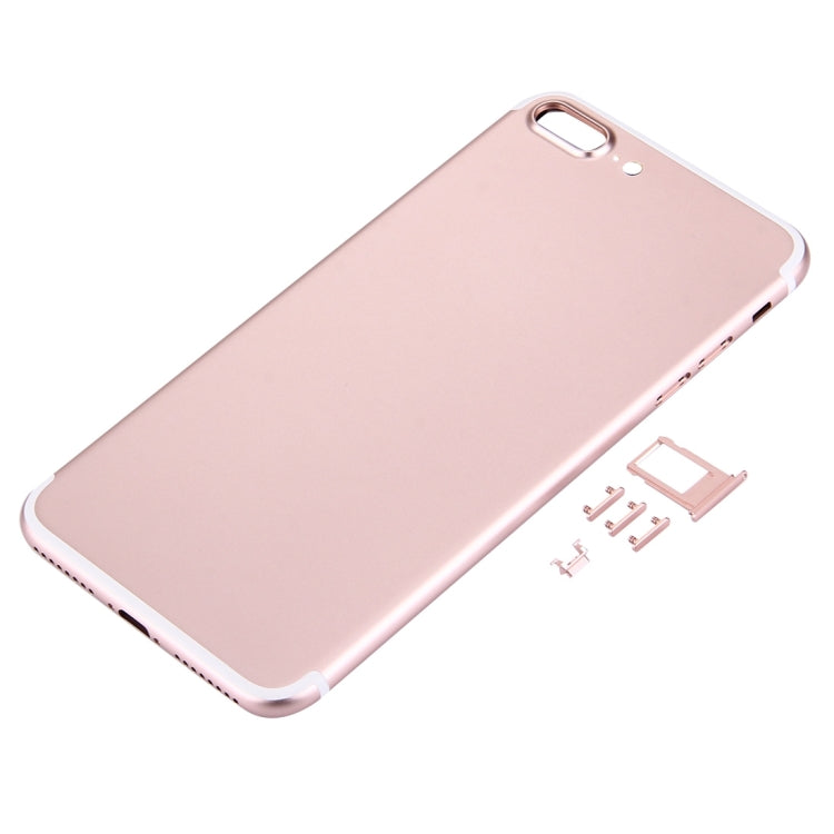 5 in 1 For iPhone 7 Plus (Battery Cover + Card Tray + Volume Control Key + Power Button + Mute Switch Vibrator Key) Full Assembly Housing Cover (Rose Gold)