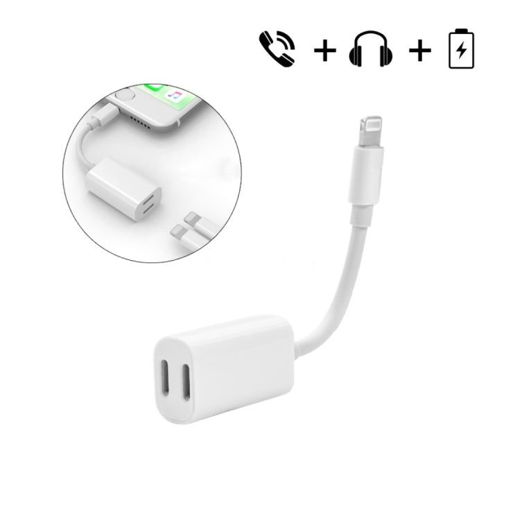 8 Pin Male to 8 Pin Female Sync Charger / Data and 8 Pin Female Audio Adapter compatible with iOS 10.3.1 or higher Mobile Phones