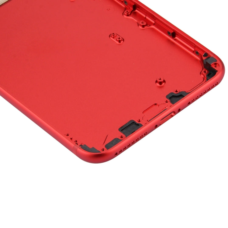 6 in 1 For iPhone 7 Plus (Battery Cover (with Camera Lens) + Card Tray + Volume Control Key + Power Button + Mute Switch Vibrate Key + Signal) Full Assembly Housing Cover (Red)