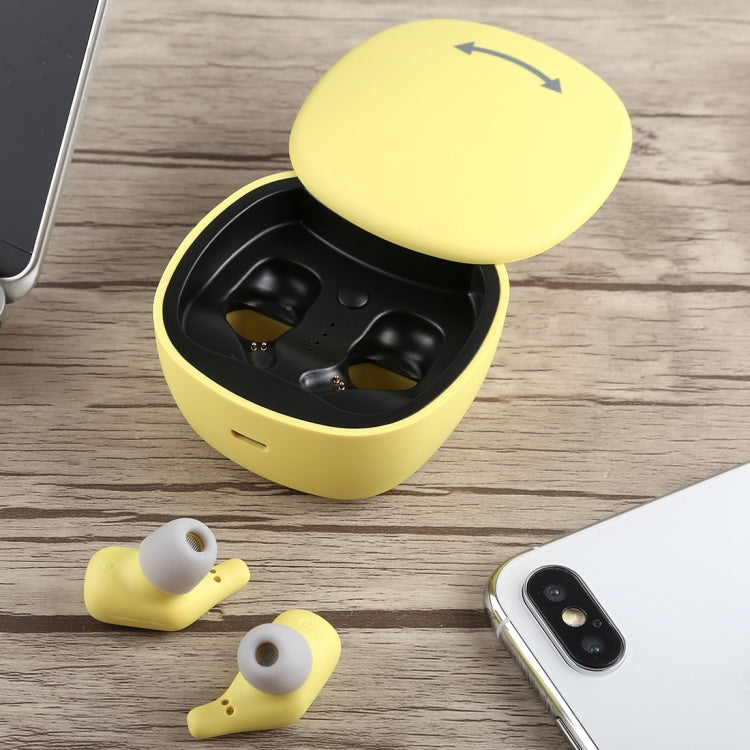A2 TWS Outdoor Sports Auriculares intrauditivos Bluetooth V5.0 + EDR con caja de Carga de rotación de 360 grados (amarillo)