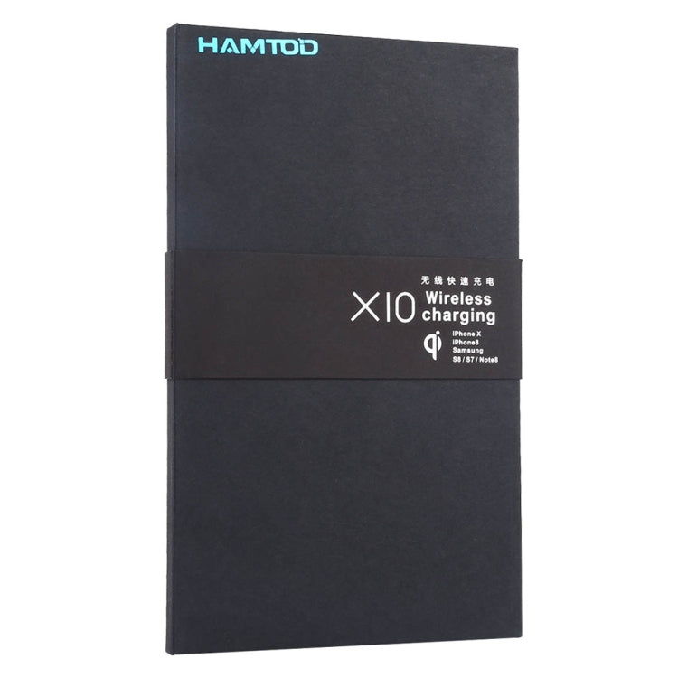 HAMTOD X10 10W Salida Aleación de Aluminio general + Materiales de tela Cargador Inalámbrico estándar Qi Para iPhone Galaxy Huawei Xiaomi LG HTC y otros Teléfonos Inteligentes estándar QI (Azul)