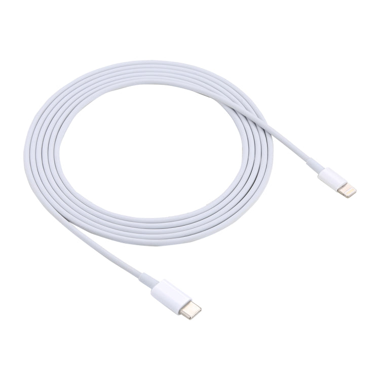 Cable de Carga Rápida USB-C / Type-C Macho de 2 m a Macho de 8 Pines Para iPhone iPad Samsung Huawei Xiaomi LG y otros Teléfonos Inteligentes