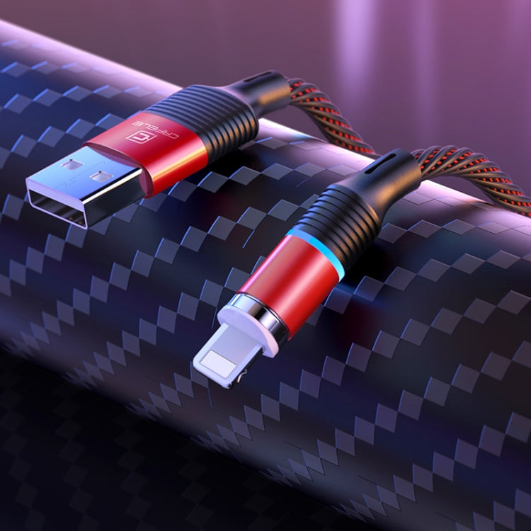 CAFELE 3 en 1 8 Pines + Micro USB + Type-C / USB-C Magneto Series Cable de Datos de Carga Magnética longitud: 2 m (Rojo)