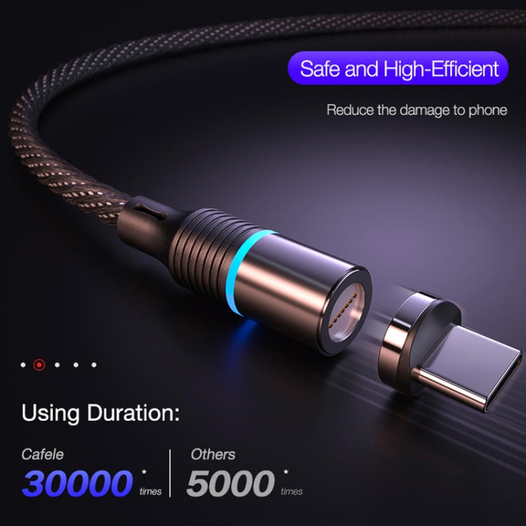 CAFELE 3 in 1 8 Pin + Micro USB + Type-C / USB-C Magneto Series Magnetic Charging Data Cable Length: 1.2m (Red)