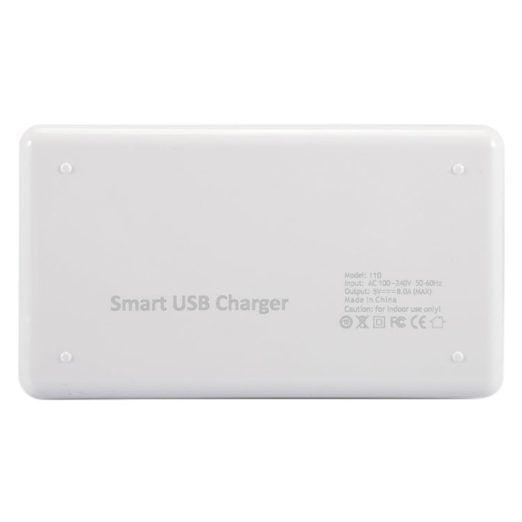 i10 40W 7 USB Ports + USB-C / Type-C Port Multifunction Charger with LED Display US Plug