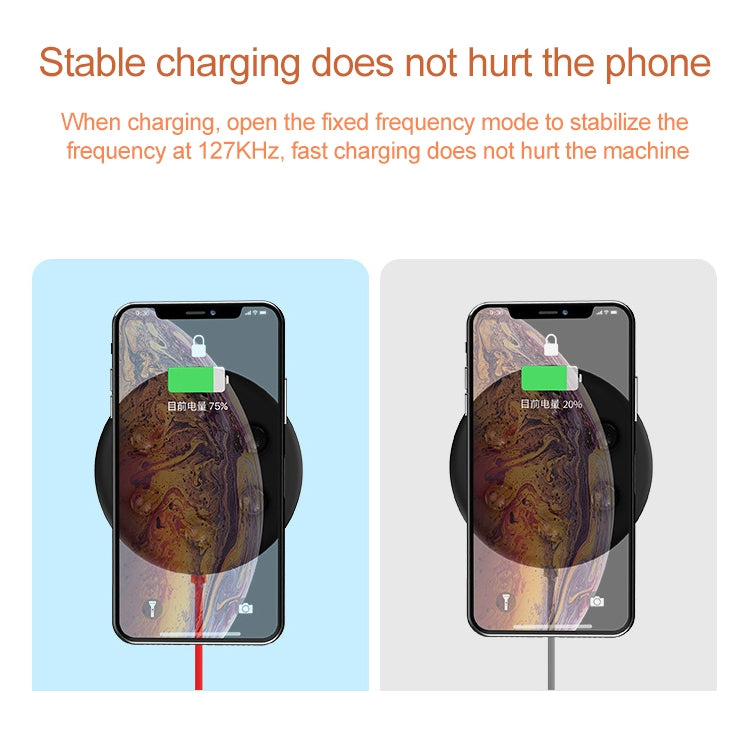 10W Portable Suction Mobile Phone Fast Charging Wireless Charger Suitable for iPhone 8 / X Length: 1.5m (Red)