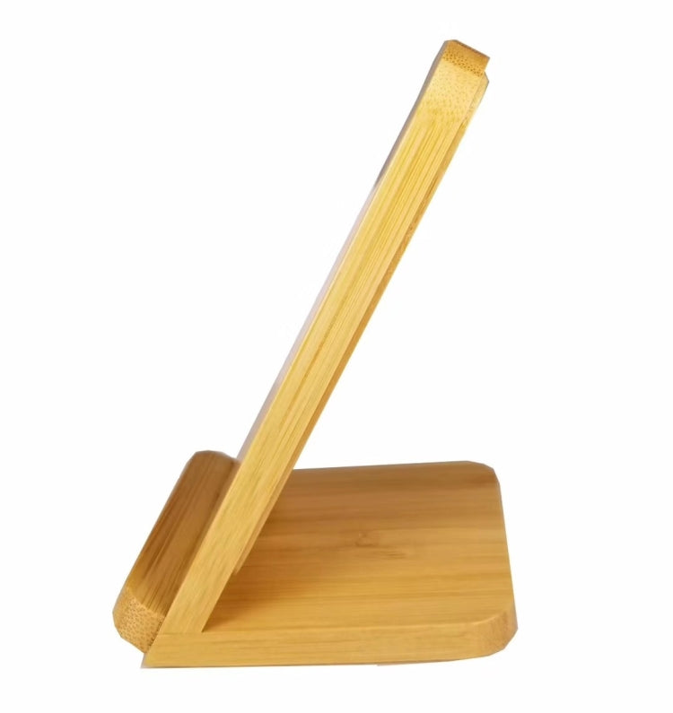 Cargador Inalámbrico de bambú vertical para el Teléfono Qi