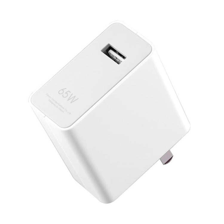 Adaptador de Cargador de pared de Carga Rápida con Puerto USB Original Xiaomi MDY-11-EB 65W Enchufe de US (Blanco)