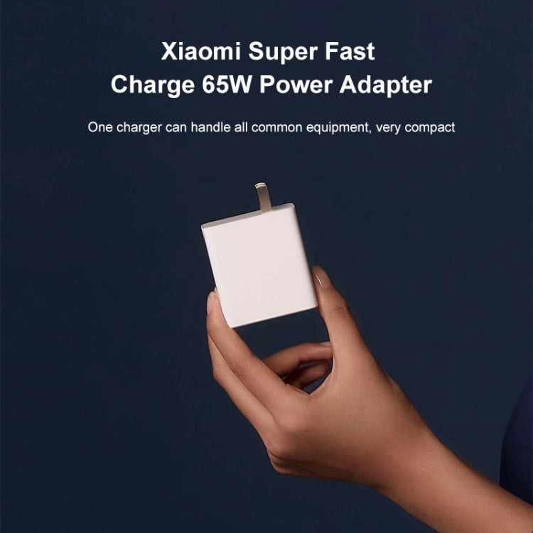 Original Xiaomi MDY-11-EB 65W Port USB Adaptateur de chargeur mural à charge rapide Prise US (Blanc)