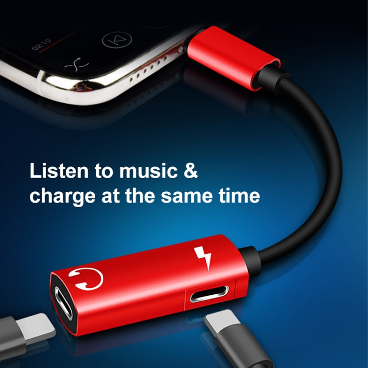 2 in 1 8-poliger Stecker auf zweipolige Buchse zum Aufladen und Hören von Musik Audio-Audio-Adapter kompatibel mit allen iOS-Systemen (Silber)