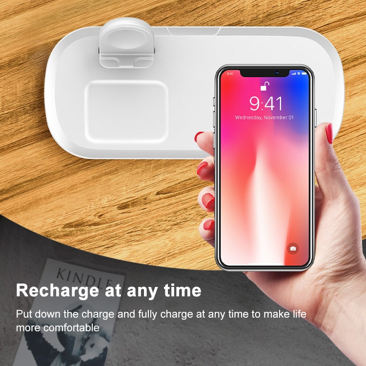 OJD-55 15W 3 in 1 Multifunction Fast Charging Wireless Charger for iPhones iWatches and AirPods (White)