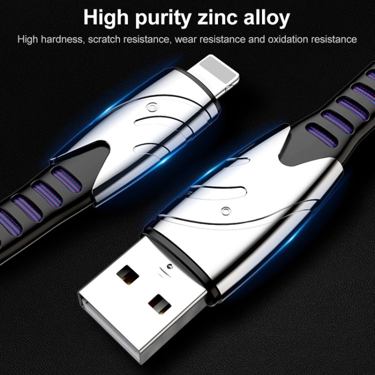 KO51 1.2m 3 en 1 USB a 8 PIN + USB-C / Tipo-C + Micro USB Tela de Tabla Tela de Tabla (Negro)