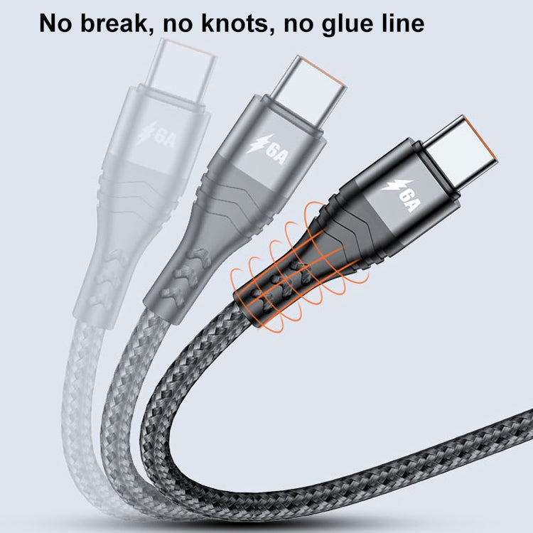 ADC-138 66W 3 en 1 USB a 8 PIN + Micro USB + USB-C / Tipo C Cable de Datos de Carga Rápida longitud del Cable: 1.2m (Gris)