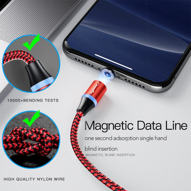 Câble de charge magnétique CaseMe série 2 USB à 8 broches Longueur : 1 m (noir)