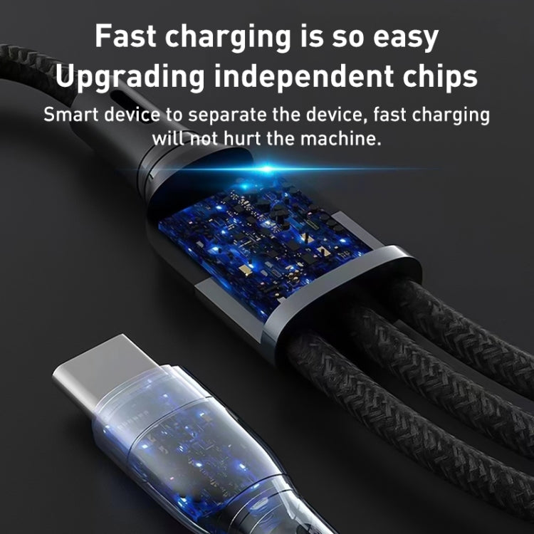 90PAI PS-14 100W 3 in 1 USB Fast Charging Data Cable Length: 1.2m