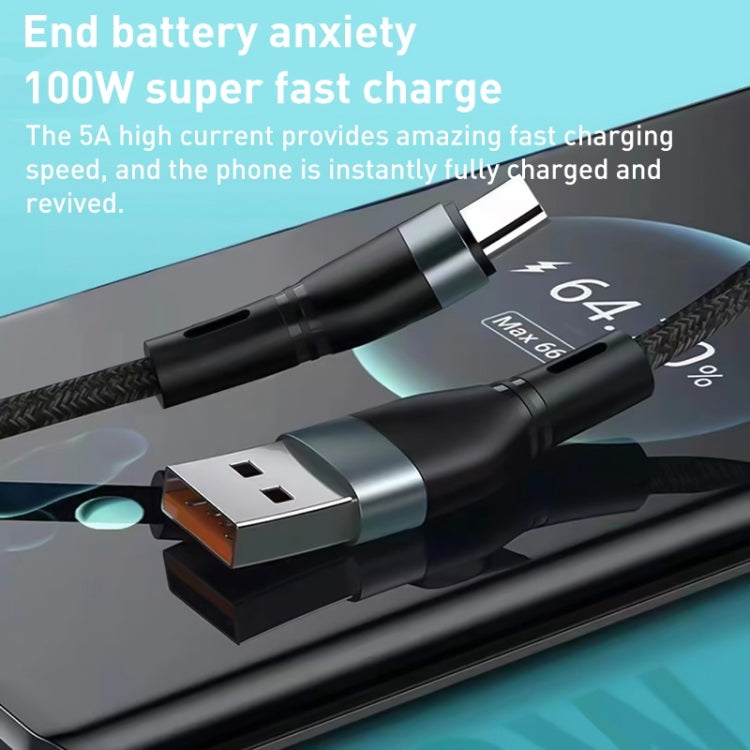 90PAI PS-14 100W 3 en 1 USB Charge Rapide Câble de Données Longueur: 1.2m